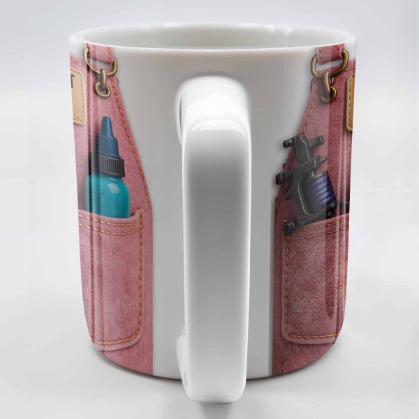 Tattoo Artist Customized Name With Tattoo Machines And Ink Bottles - Personalized Custom Coffee Mug - JBS002_MG