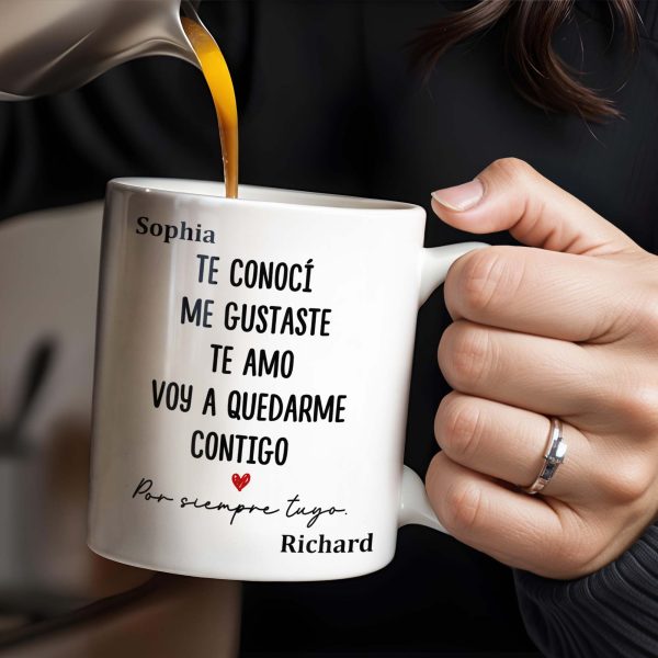 Te Conoc Te Amo, Stay With You Forever, Heart Design - Personalized Custom Coffee Mug - MEX016_MG