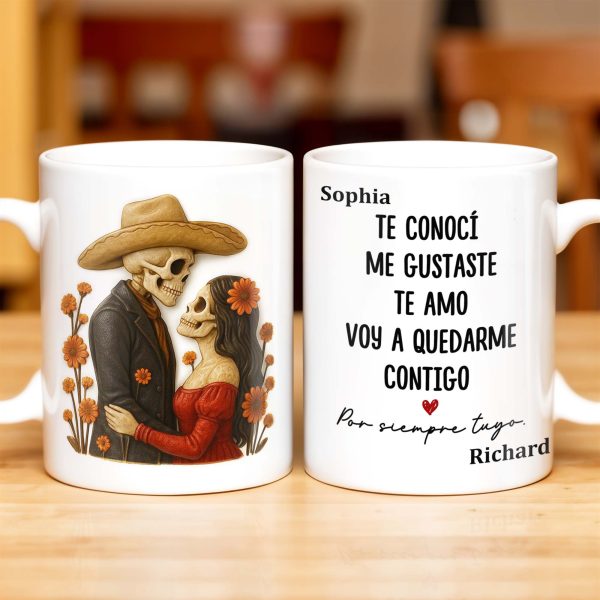 Te Conoc Te Amo, Stay With You Forever, Heart Design - Personalized Custom Coffee Mug - MEX016_MG