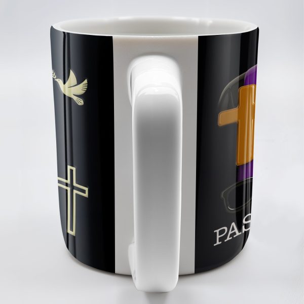 Teach Like Paul, Fight Like David, Build Like Noah, Cross and Dove - Personalized Custom Coffee Mug - FTH070_MG