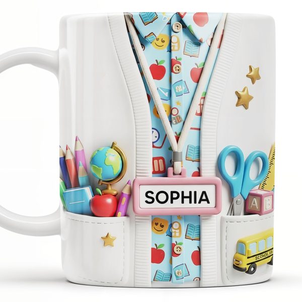 Teacher Nutritional Facts, Classroom Supplies - Personalized Custom Coffee Mug - TEACH061_MG