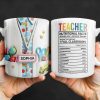 Teacher Nutritional Facts, Classroom Supplies - Personalized Custom Coffee Mug - TEACH061_MG