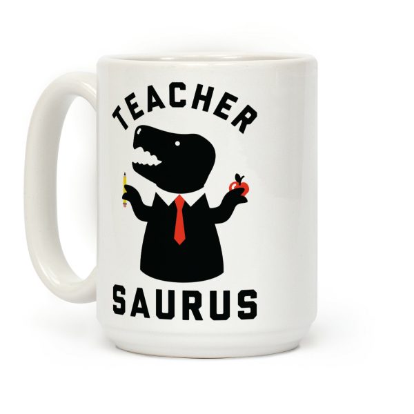 Teacher Saurus Tie Coffee Mug