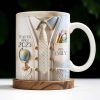 Teacher Since 2025 Featuring Tie, Globe, and Pocket - Personalized Custom Coffee Mug - GRAD269_MG