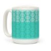 Teal Medieval Ombre Pattern Coffee Mug