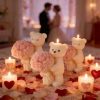 Teddy Bear Holding Rose Bouquet Silicone Mold – Romantic Candle and Resin Casting for Valentine’s Day