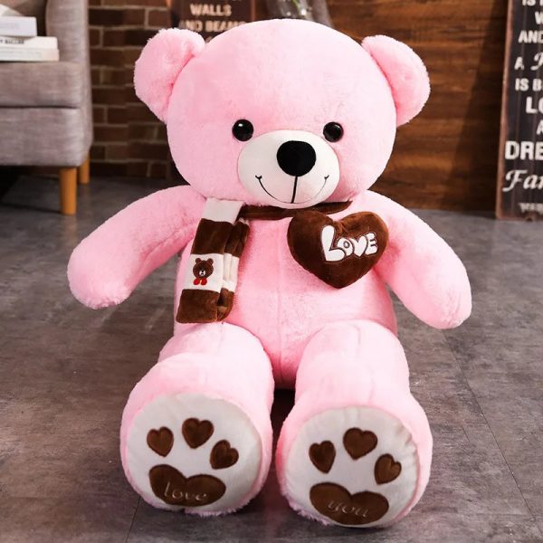 Teddy Bear Plush Toy with Scarf Soft Stuffed Animal for Kids and Lovers
