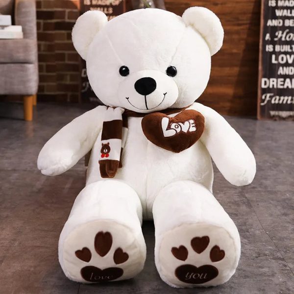 Teddy Bear Plush Toy with Scarf Soft Stuffed Animal for Kids and Lovers