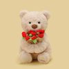 Teddy Bear with Roses Plush Toy Romantic Gift