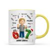 Teen Kid Custom Name Six Seven 3D Effect - Personalized Mug - 2025 Slang, Funny Teen Grandkid, Gen Alpha Christmas Gift