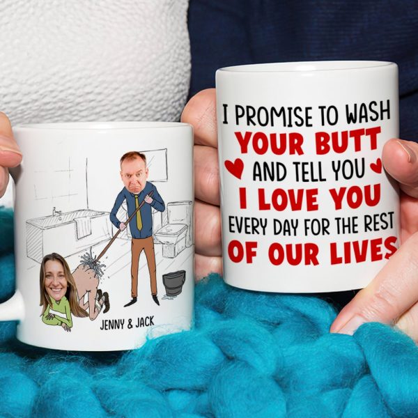 Tell You I Love You Every Day For The Rest Of Our Lives, Funny Custom Couple Face Coffee Mug, Gift For Couple, Valentine's Gift