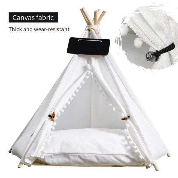 Tent with Washable Cushion Indoor Pet Bed