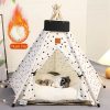 Tent with Washable Cushion Indoor Pet Bed