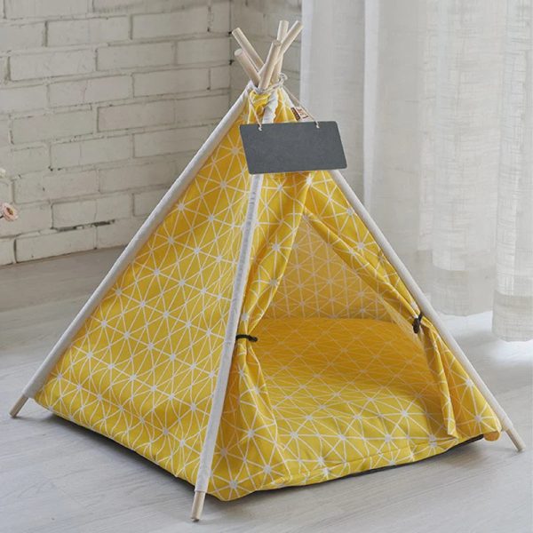 Tent with Washable Cushion Indoor Pet Bed