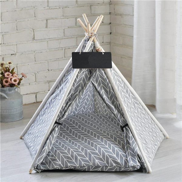 Tent with Washable Cushion Indoor Pet Bed