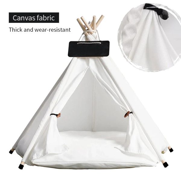 Tent with Washable Cushion Indoor Pet Bed