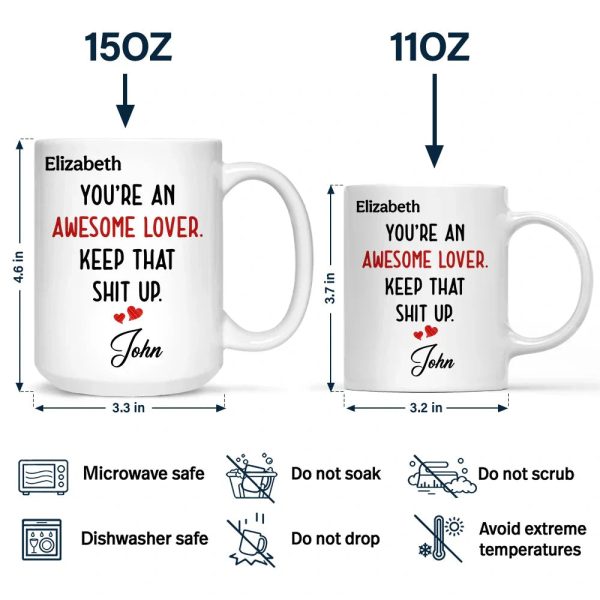 Text Pattern You Are An Awesome Wife - Personalized Mug