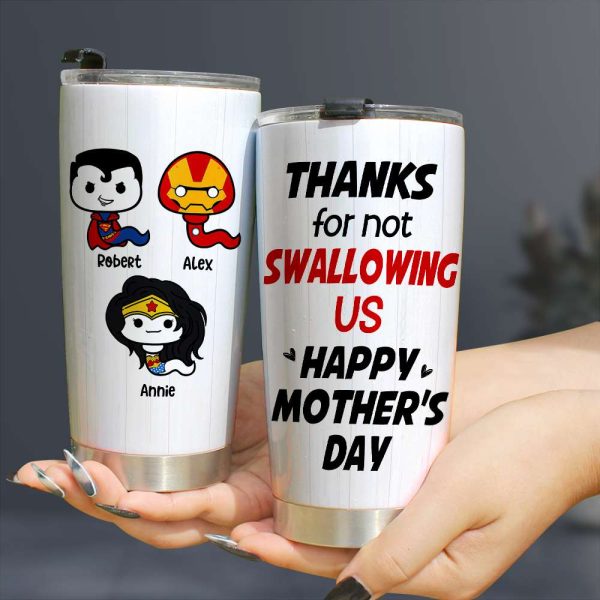 Thank Mom For Not Swallowing Us - Personalized Coffee Mug - Mother's Gift 04nahn100223