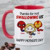 Thank Mom For Not Swallowing Us - Personalized Coffee Mug - Mother's Gift 04nahn100223