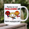 Thank Super Mom For Not Swallowing Us - Personalized Coffee Mug - Mother's Gift