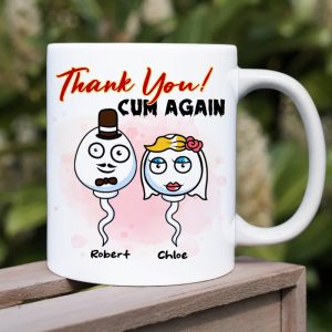 Thank You, Cum Again Personalized Mug, Sperm Couple-6OHHN201222