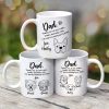 Thank You Dog Dad Dog Head Outline Personalized Mug