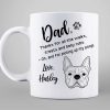 Thank You Dog Dad Dog Head Outline Personalized Mug