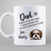 Thank You Dog Dad Peeking Dog Personalized Mug