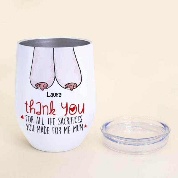 Thank You For All The Sacrifices, Gift For Mom, Personalized Mug, Saggy Boobs Mug, Mother's Day Gift