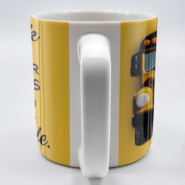 Thank You For Always Going The Extra Mile, School Bus and Hearts - Personalized Custom Coffee Mug - FAM343_MG