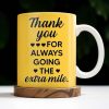 Thank You For Always Going The Extra Mile, School Bus and Hearts - Personalized Custom Coffee Mug - FAM343_MG