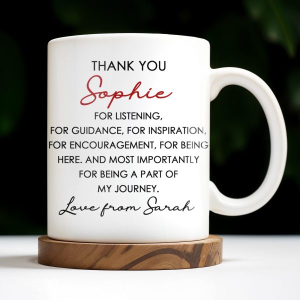 Thank You For Being A Part Of My Journey - Personalized Custom Coffee Mug - COL104_MG