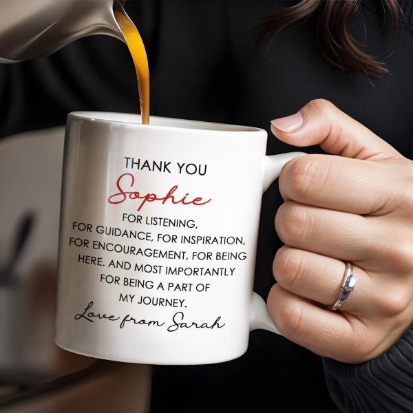 Thank You For Being A Part Of My Journey - Personalized Custom Coffee Mug - COL104_MG