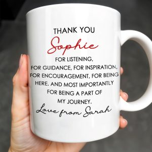 Thank You For Being A Part Of My Journey - Personalized Custom Coffee Mug - COL104_MG