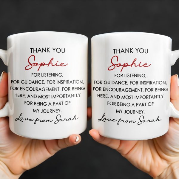 Thank You For Being A Part Of My Journey - Personalized Custom Coffee Mug - COL104_MG