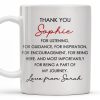 Thank You For Being A Part Of My Journey - Personalized Custom Coffee Mug - COL104_MG