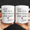 Thank You For Being My Emotional Support Coworker - Personalized Custom Coffee Mug - COL103_MG