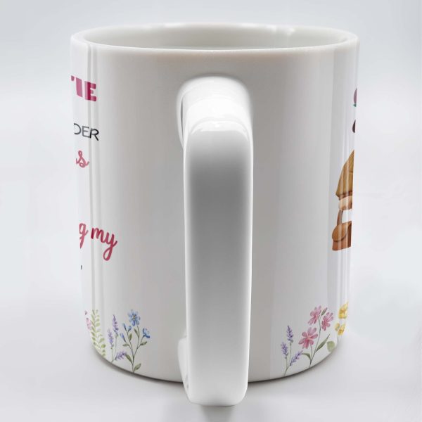 Thank You For Being My Unbiological Sister, Elderly Women & Flowers - Personalized Custom Coffee Mug - BST392_MG