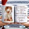 Thank You for Being My Unbiological Sister With Flowers - Personalized Custom Coffee Mug - BST504_MG