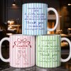 Thank You For Being My Unbiological Sister With Stripes And Wine Glasses - Personalized Custom Coffee Mug - BST535_MG