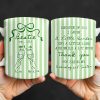 Thank You For Being My Unbiological Sister With Stripes And Wine Glasses - Personalized Custom Coffee Mug - BST535_MG