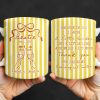 Thank You For Being My Unbiological Sister With Stripes And Wine Glasses - Personalized Custom Coffee Mug - BST535_MG