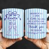 Thank You For Being My Unbiological Sister With Stripes And Wine Glasses - Personalized Custom Coffee Mug - BST535_MG