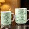 Thank You For Being My Unbiological Sister With Stripes And Wine Glasses - Personalized Custom Coffee Mug - BST535_MG