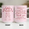 Thank You For Being My Unbiological Sister With Stripes And Wine Glasses - Personalized Custom Coffee Mug - BST535_MG