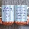 Thank You For Being My Unbiological Sister With Stripes And Wine Glasses - Personalized Custom Coffee Mug - BST535_MG