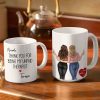 Thank You For Being My Unpaid Therapist Besties Backside - Personalized White Edge-to-Edge Mug