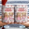 Thank You For Being My Unpaid Therapist With Cartoon Girls - Personalized Custom Coffee Mug - BST492_MG