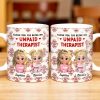 Thank You For Being My Unpaid Therapist With Cartoon Girls - Personalized Custom Coffee Mug - BST492_MG