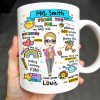 Thank You For Filling My Days With Sunshine, Heart, Star - Personalized Custom Coffee Mug - TEACH047_MG